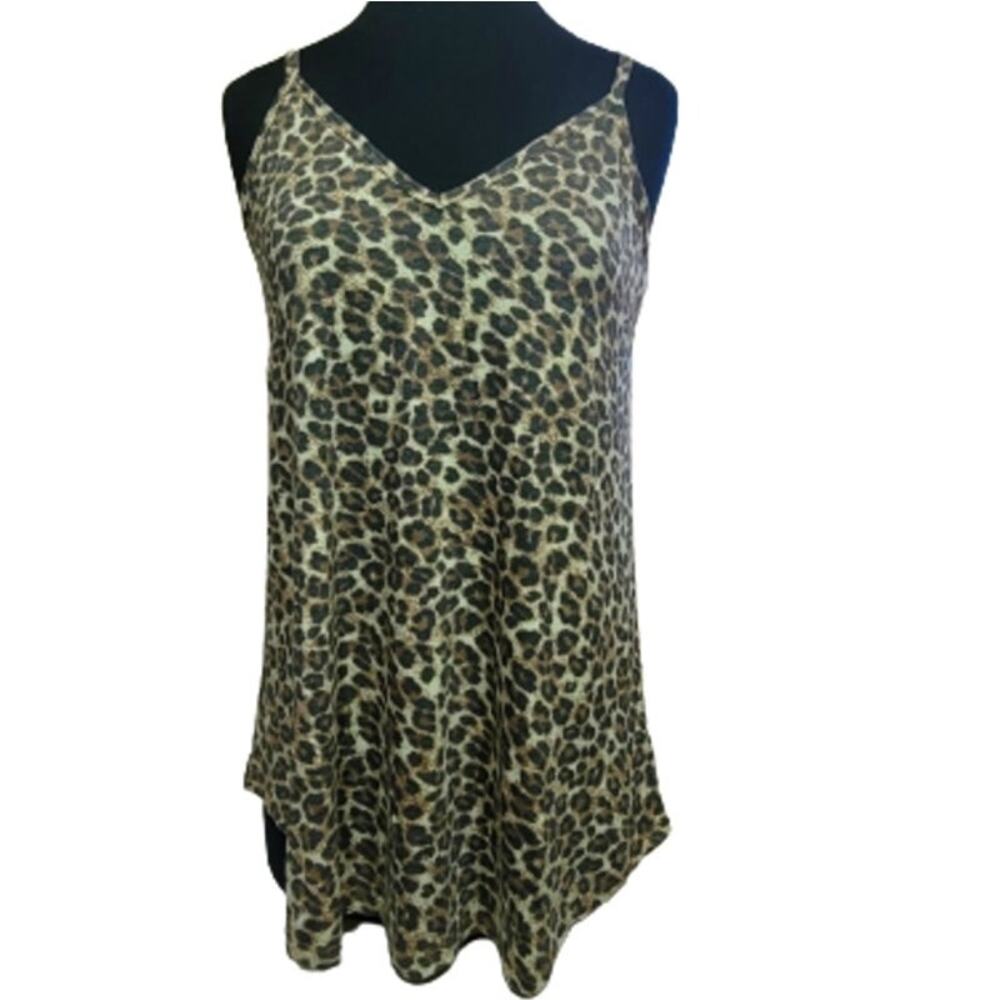 Animal Print V Neck Tank Top Size Medium